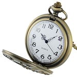 Ficha técnica e caractérísticas do produto Veterano Nos Exército Do Vintage Bronze Relógio De Bolso Relógio De Quartzo Colar De Pingente De Presente Antigo