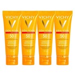 Ficha técnica e caractérísticas do produto Vichy Kit - Protetores Faciais Idéal Soleil Antiidade Toque Seco Fps50 X4