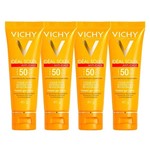 Ficha técnica e caractérísticas do produto Vichy Kit - Protetores Faciais Idéal Soleil Antiidade Toque Seco FPS50 X4