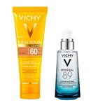 Ficha técnica e caractérísticas do produto Vichy Minéral 89 Ideal Soleil Clarify Morena Kit Hidratante Facial + Protetor Solar FPS60