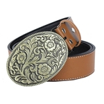 Ficha técnica e caractérísticas do produto Vintage European Belt Bronze Fashion Buckle Oval Men Belts Ornament