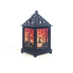 Ficha técnica e caractérísticas do produto Vintage Lantern Hanging Colorful oco Out Chama Lamp Noite Decor Luz para Halloween Bar Decor Furniture Accessories
