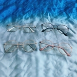 Ficha técnica e caractérísticas do produto Vintage Mulheres Homens Óculos Plain Metal Frame Eyewear TL8000M