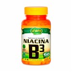 Ficha técnica e caractérísticas do produto Vitamina B3 Niacina Unilife 60 Cápsulas de 500mg