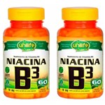 Ficha técnica e caractérísticas do produto Vitamina B3 (Niacina) - 2X 60 Cápsulas - Unilife