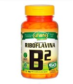 Ficha técnica e caractérísticas do produto Vitamina B2 (Riboflavina) - 60 Cápsulas - Unilife
