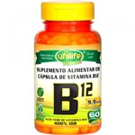 Ficha técnica e caractérísticas do produto Vitamina B12 Cianocobalamina 60 Capsulas 450mg Unilife
