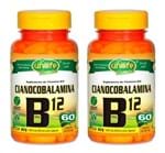 Ficha técnica e caractérísticas do produto Vitamina B12 Cianocobalamina 2X60 Cápsulas 450Mg Kit Vegan (Sem Sabor)