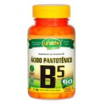 Ficha técnica e caractérísticas do produto Vitamina B5 Ácido Pantotênico - Unilife 60 Cáps