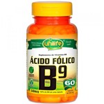 Ficha técnica e caractérísticas do produto Vitamina B9 Ácido Fólico 60 Cápsulas de 500mg - Unilife