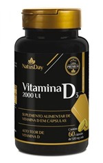 Vitamina D3 2000UI 60cps 500mg - NatusDay - Vitamina do Sol