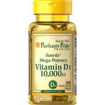 Ficha técnica e caractérísticas do produto Vitamina D3 10.000 IU Puritans Pride 250mcg - 100 Cápsulas