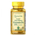 Ficha técnica e caractérísticas do produto Vitamina D3 10.000iu 250mcg Puritans Pride - 100 Cápsulas