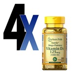 Ficha técnica e caractérísticas do produto Vitamina D3 125mcg 5000IU Puritans Pride 100Softgels 4 Un