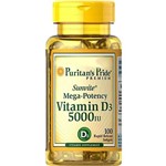 Ficha técnica e caractérísticas do produto Vitamina D3 125mcg 5000IU Puritans Pride 100Softgels Sup