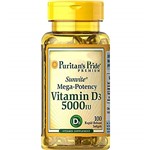 Ficha técnica e caractérísticas do produto Vitamina D3 5000 Ui 100 Softgel Puritans