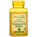 Ficha técnica e caractérísticas do produto Vitamina D3 5000iu Puritan`s Pride - 200 SOFTGELS