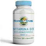 Ficha técnica e caractérísticas do produto Vitamina D3 5000UI - 120 CÁPSULAS