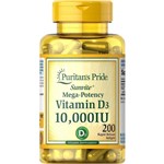 Ficha técnica e caractérísticas do produto Vitamina D3 250mcg 10000IU Puritans Pride 200Softgels Sup