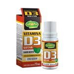Ficha técnica e caractérísticas do produto Vitamina D3 Gotas Sabor Menta 20ml Unilife