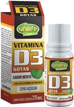 Ficha técnica e caractérísticas do produto Vitamina D3 Gotas Sabor Menta Unilife 20ml