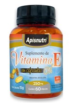 Ficha técnica e caractérísticas do produto Vitamina e 250mg Oil C/60 Cápsulas - Apisnutri