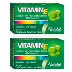 Vitamina E Natulab 400mg Excelente Antioxidante 60 Caps Gelatinosas