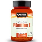Vitamina e Tocoferol 250mg Apisnutri 60 Cápsulas