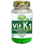 Ficha técnica e caractérísticas do produto Vitamina K1 550mg com 60 Cápsulas