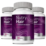 Ficha técnica e caractérísticas do produto Vitamina para Cabelo - Nutry Hair 500mg - 03 Potes (Original)