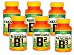 Ficha técnica e caractérísticas do produto Vitaminas B1 Tiamina, B2 Riboflavina, B3 Niacina 6X60 Cáps (Sem Sabor)