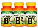 Ficha técnica e caractérísticas do produto Vitaminas B1 Tiamina, B2 Riboflavina, B3 Niacina 3X60 Cáps (Sem Sabor)
