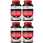 Ficha técnica e caractérísticas do produto Vitaminas K2 + D3 - 4 Unidades de 30 Cápsulas - Clinic Mais