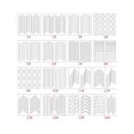 Ficha técnica e caractérísticas do produto 48pcs / Sheet Art Nail Stickers French Manicure Nail Art Sticker unhas Supplies linha de sorriso