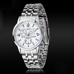 Ficha técnica e caractérísticas do produto Luxury Waterproof Stainless Steel Quartz Women Wrist Watch Jewelry WH