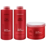 Ficha técnica e caractérísticas do produto Wella Color Brilliance Invigo Shampoo + Cond + Másc 500g