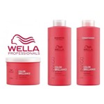 Wella Color Brilliance Invigo Shampoo + Cond + Másc 500g