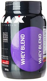 Ficha técnica e caractérísticas do produto Whey Blend 900g Morango, Max Titanium
