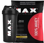 Ficha técnica e caractérísticas do produto Whey Protein 100% 2Kg (Chocolate) Max Titanium Coqueteleira