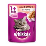 Ficha técnica e caractérísticas do produto Whiskas Sachê Salmão Alimento úmido para gatos adultos - caixa 18 unidades de 85g