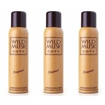 Ficha técnica e caractérísticas do produto Wild Musk Desodorante Aerosol 132ml (kit C/03)