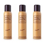 Ficha técnica e caractérísticas do produto Wild Musk Desodorante Aerosol 132ml (Kit C/03)