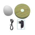 Ficha técnica e caractérísticas do produto Forma ovo de luz noturna LED USB Levitação magnética de alto-falante sem fio