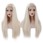 Ficha técnica e caractérísticas do produto Wome Lace Resistente Ao Calor Net Elastic Long Straight Wig Hair Extension Peruca