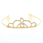 Ficha técnica e caractérísticas do produto Women Crown Rhinestones Bride Princess Headwear Hair Crown
