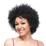 Ficha técnica e caractérísticas do produto Mulheres moda peruca Afro Kinky Curly sintética peruca dianteira do laço Glueless Lace Wigs com bebê cabelo curto encaracolado preto Perucas