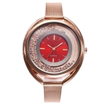 Ficha técnica e caractérísticas do produto Women Luxury Crystal Stainless Steel Watch Quartz Analog Alloy Wrist Watches