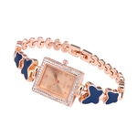 Ficha técnica e caractérísticas do produto Women Square Full Diamond Bracelet Watch Analog Quartz Movement Wrist Watch