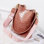 Ficha técnica e caractérísticas do produto Women's Fashion Trendy Stone Pattern Leather Shoulder Bag Messenger Bag