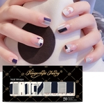 Ficha técnica e caractérísticas do produto Wraps completos Shinning unhas decalques das etiquetas DIY Nail Art Adesivos para 20 Fingers